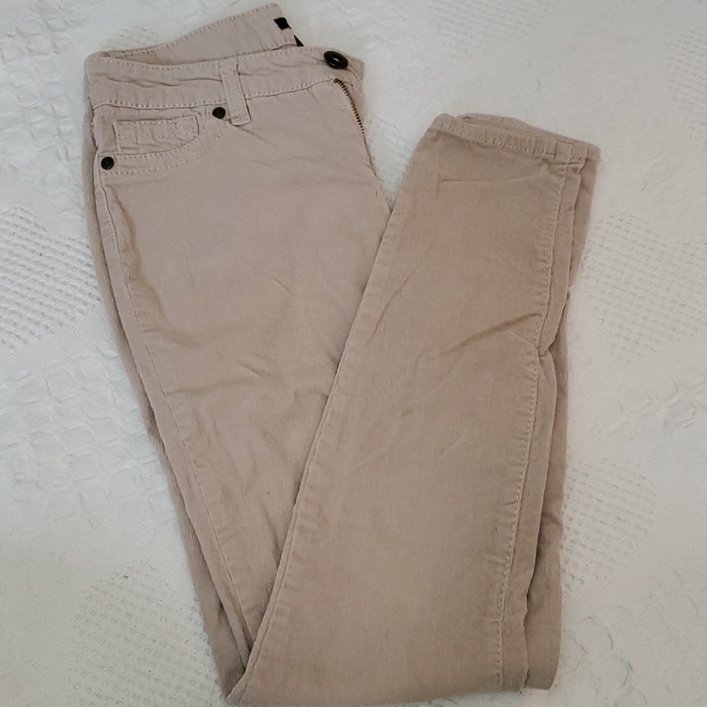 Roz and Ali tan corduroy skinny jeans